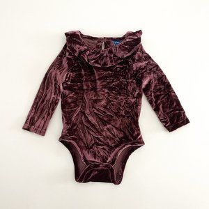 Old Navy Ruffled Velour Bodysuit - 18 Months